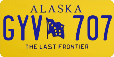 AK license plate GYV707