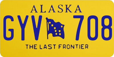 AK license plate GYV708