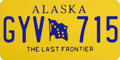 AK license plate GYV715