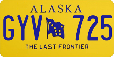 AK license plate GYV725