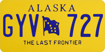 AK license plate GYV727