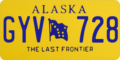 AK license plate GYV728