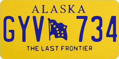 AK license plate GYV734