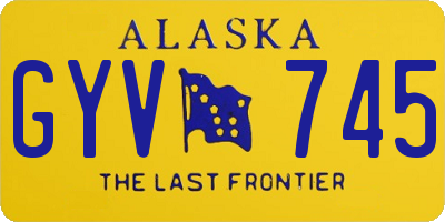 AK license plate GYV745