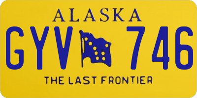 AK license plate GYV746