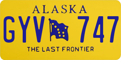 AK license plate GYV747