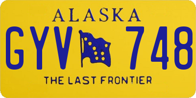 AK license plate GYV748