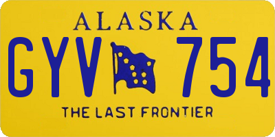 AK license plate GYV754