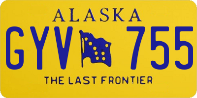 AK license plate GYV755