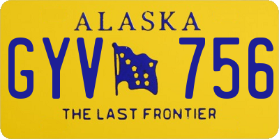 AK license plate GYV756