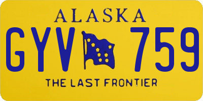 AK license plate GYV759