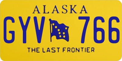 AK license plate GYV766