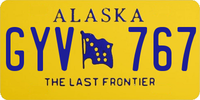 AK license plate GYV767