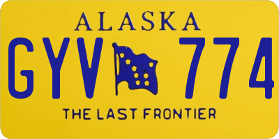 AK license plate GYV774
