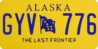 AK license plate GYV776