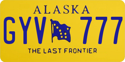 AK license plate GYV777