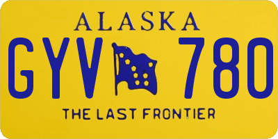 AK license plate GYV780
