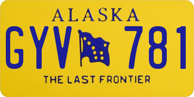 AK license plate GYV781