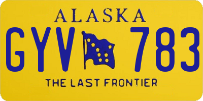 AK license plate GYV783