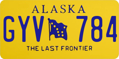 AK license plate GYV784