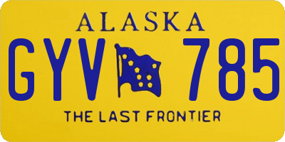 AK license plate GYV785