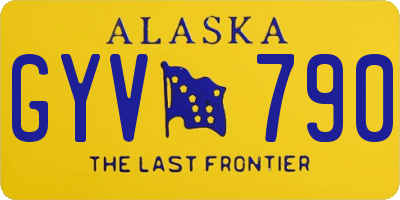 AK license plate GYV790