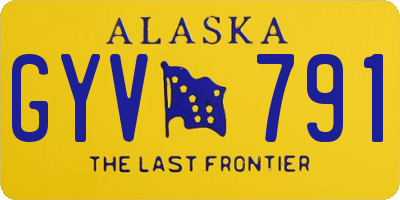 AK license plate GYV791