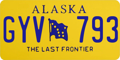 AK license plate GYV793