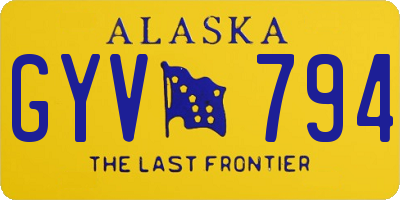 AK license plate GYV794