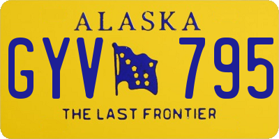 AK license plate GYV795