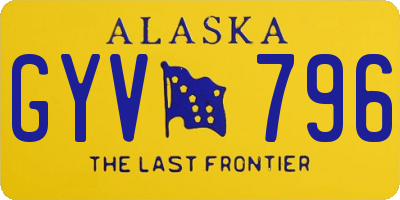 AK license plate GYV796