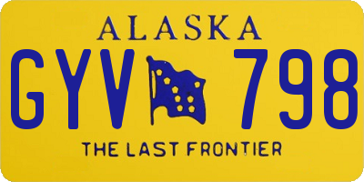 AK license plate GYV798