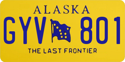 AK license plate GYV801