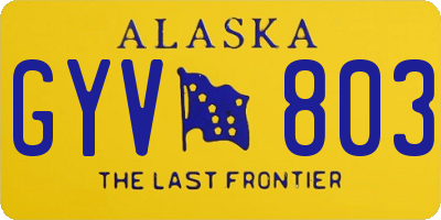 AK license plate GYV803