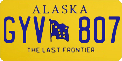 AK license plate GYV807