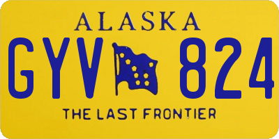 AK license plate GYV824