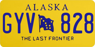 AK license plate GYV828