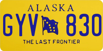 AK license plate GYV830