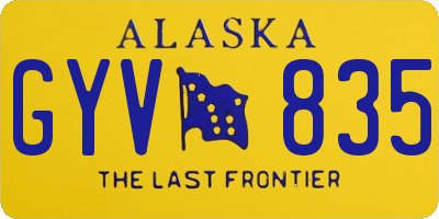 AK license plate GYV835