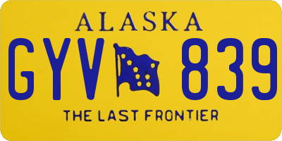 AK license plate GYV839