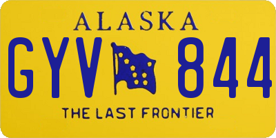 AK license plate GYV844