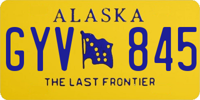 AK license plate GYV845