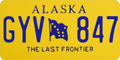 AK license plate GYV847