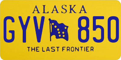 AK license plate GYV850