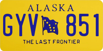 AK license plate GYV851