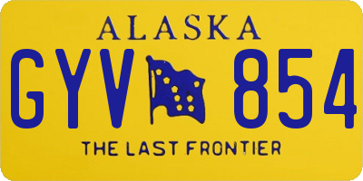 AK license plate GYV854