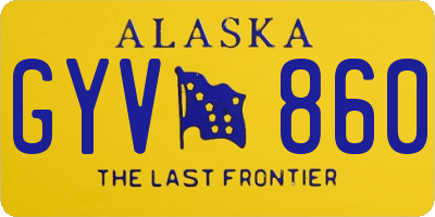 AK license plate GYV860