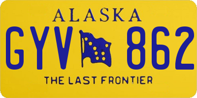 AK license plate GYV862