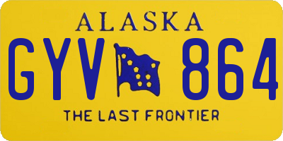 AK license plate GYV864