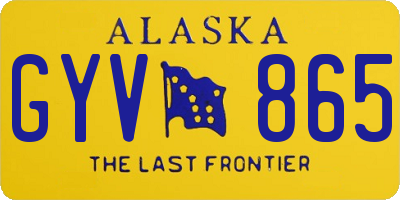 AK license plate GYV865